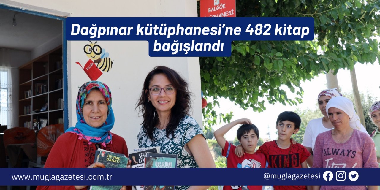 Dağpınar kütüphanesi’ne 482 kitap bağışlandı