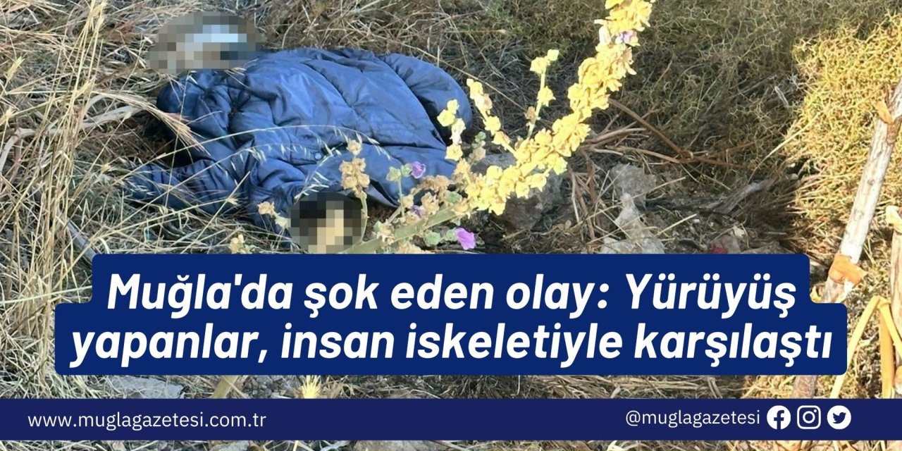 Muğla'da şok eden olay: Yürüyüş yapanlar, insan iskeletiyle karşılaştı