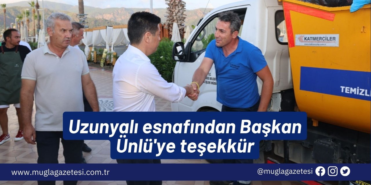Uzunyalı esnafından Başkan Ünlü'ye teşekkür