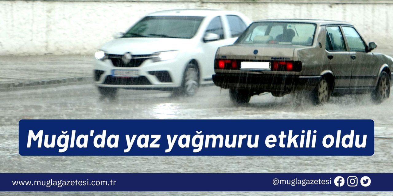 Muğla'da yaz yağmuru etkili oldu