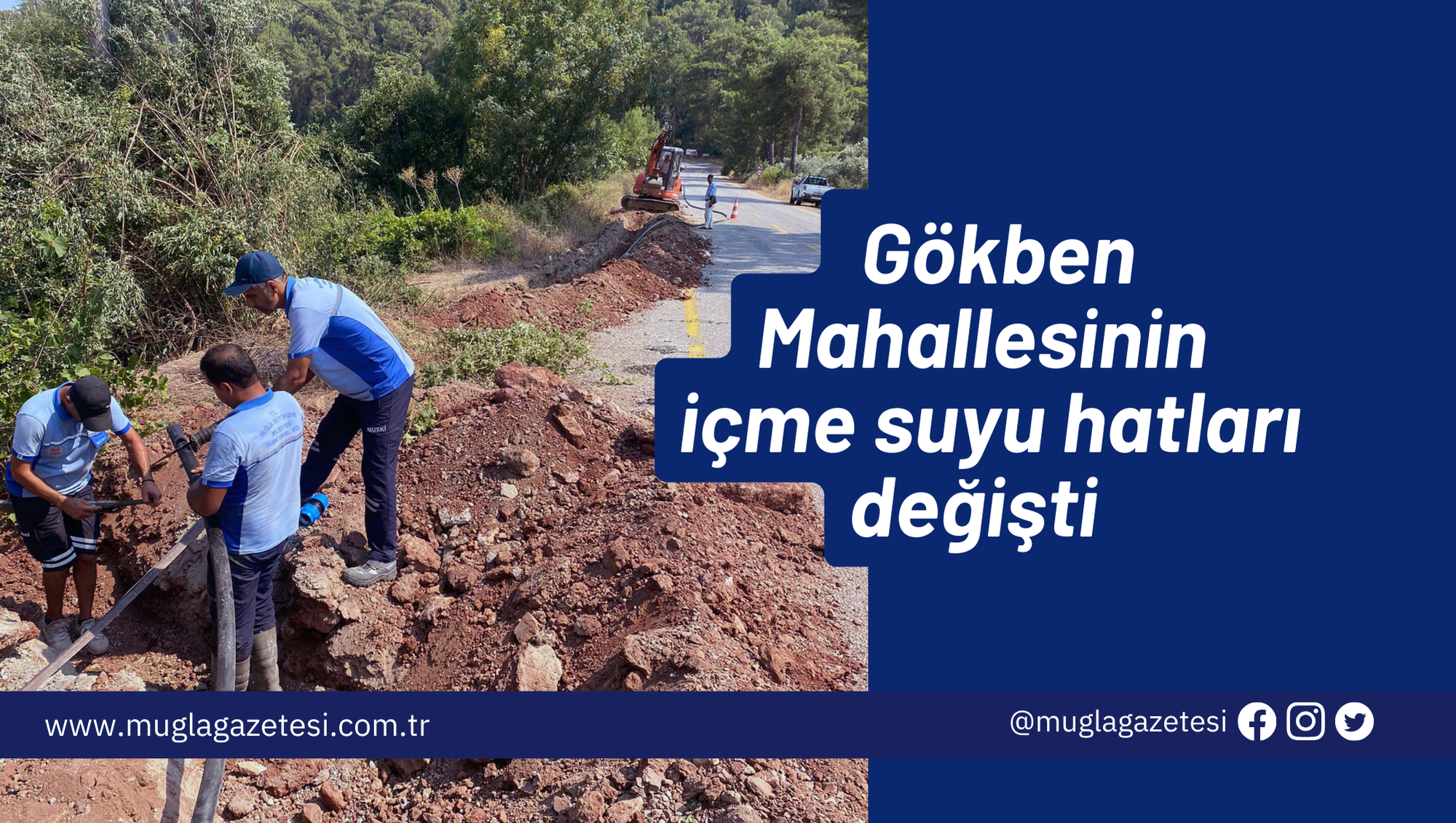 Gökben Mahallesinin içme suyu hatları değişti