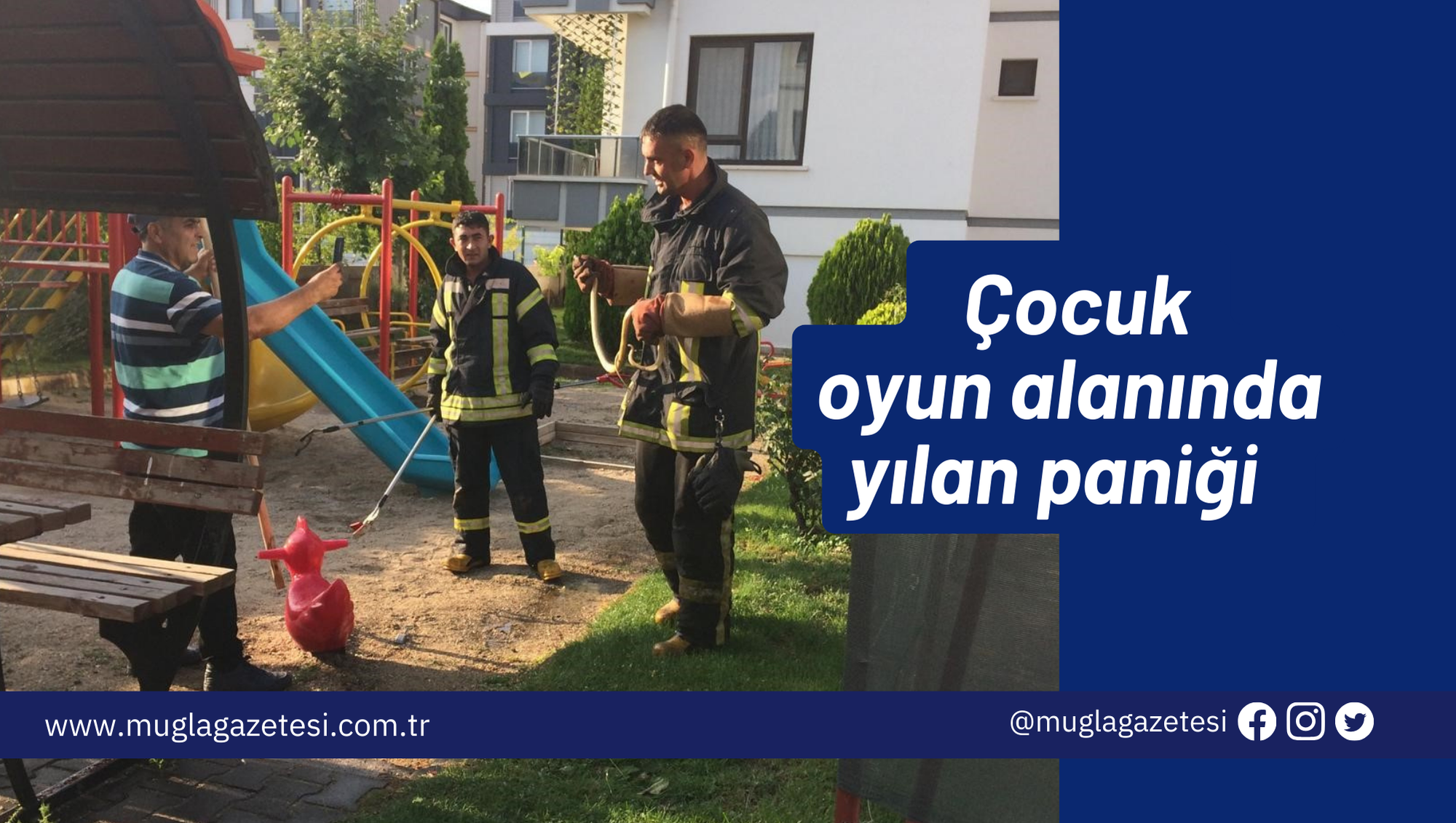 Çocuk oyun alanında yılan paniği