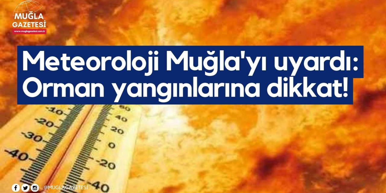 Meteoroloji Muğla'yı uyardı: Orman yangınlarına dikkat!