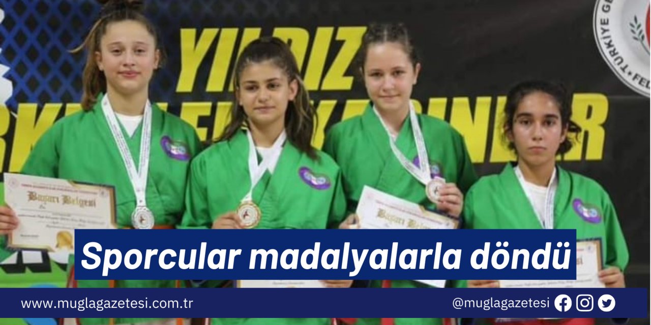 Sporcular madalyalarla döndü