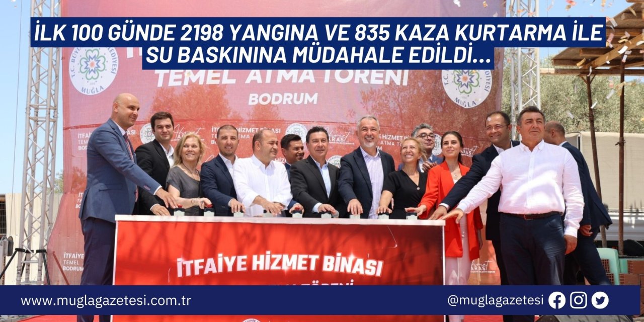 İLK 100 GÜNDE 2198 YANGINA VE 835 KAZA KURTARMA İLE SU BASKININA MÜDAHALE EDİLDİ…