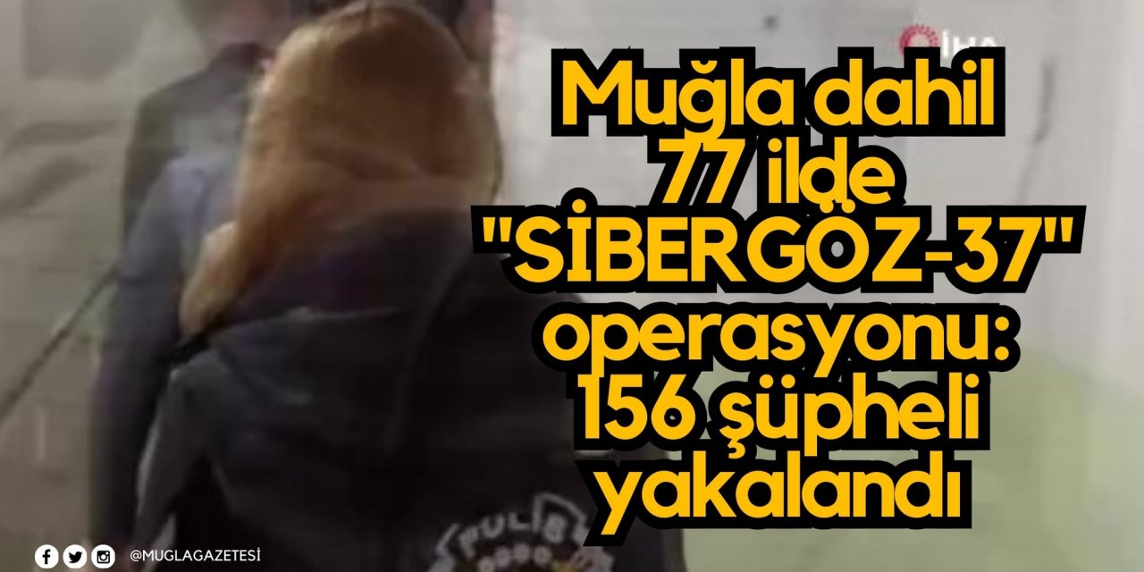 Muğla dahil 77 ilde "SİBERGÖZ-37" operasyonu: 156 şüpheli yakalandı