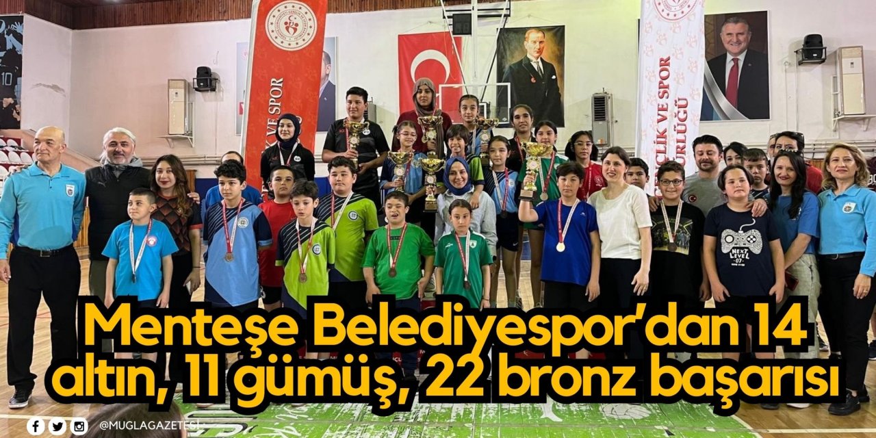 Menteşe Belediyespor’dan 14 altın, 11 gümüş, 22 bronz başarısı