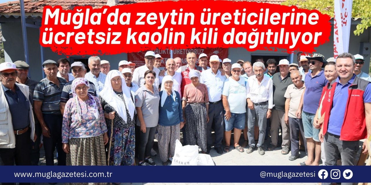 Muğla’da zeytin üreticilerine ücretsiz kaolin kili dağıtılıyor