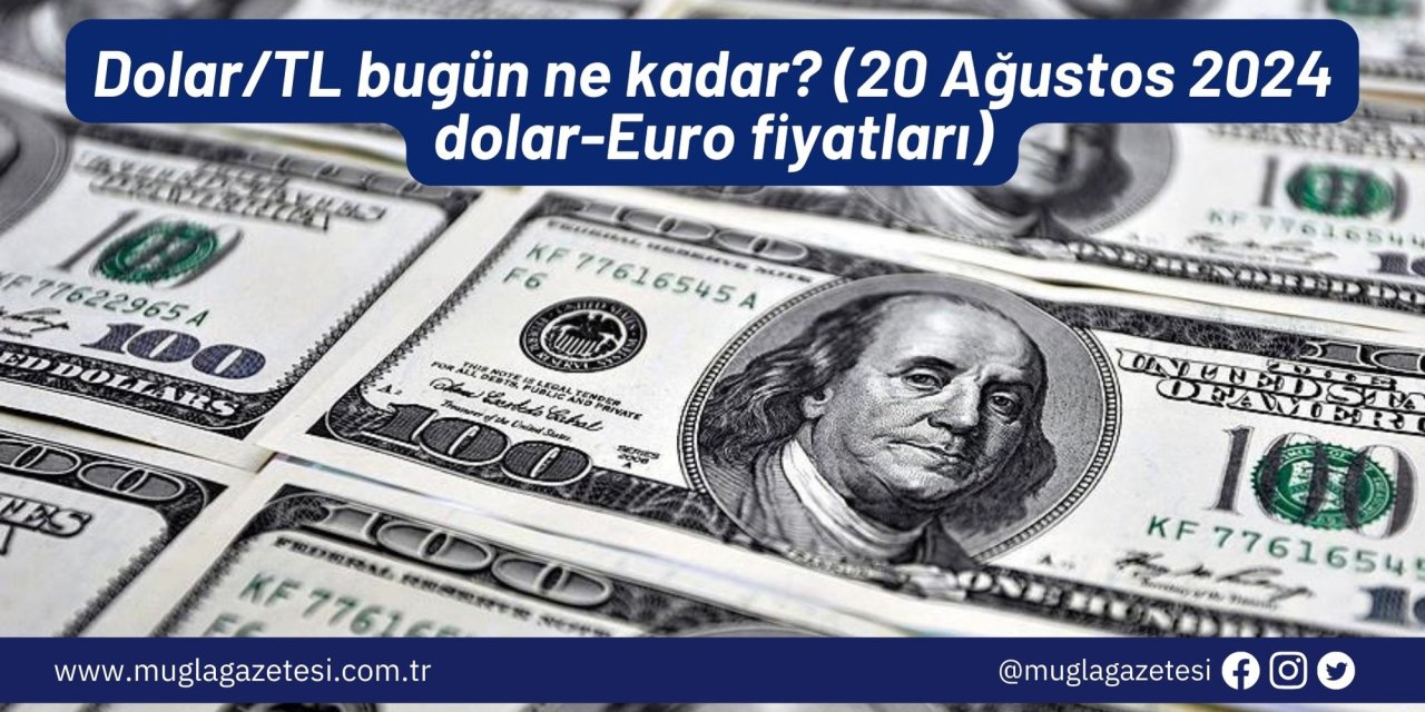 Dolar/TL bugün ne kadar? (20 Ağustos 2024 dolar-Euro fiyatları)