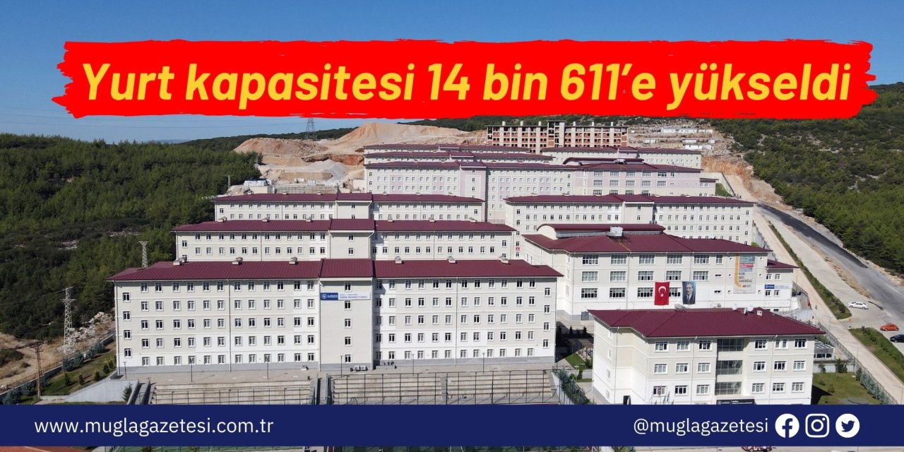 Muğla’da yurt kapasitesi 14 bin 611’e yükseldi