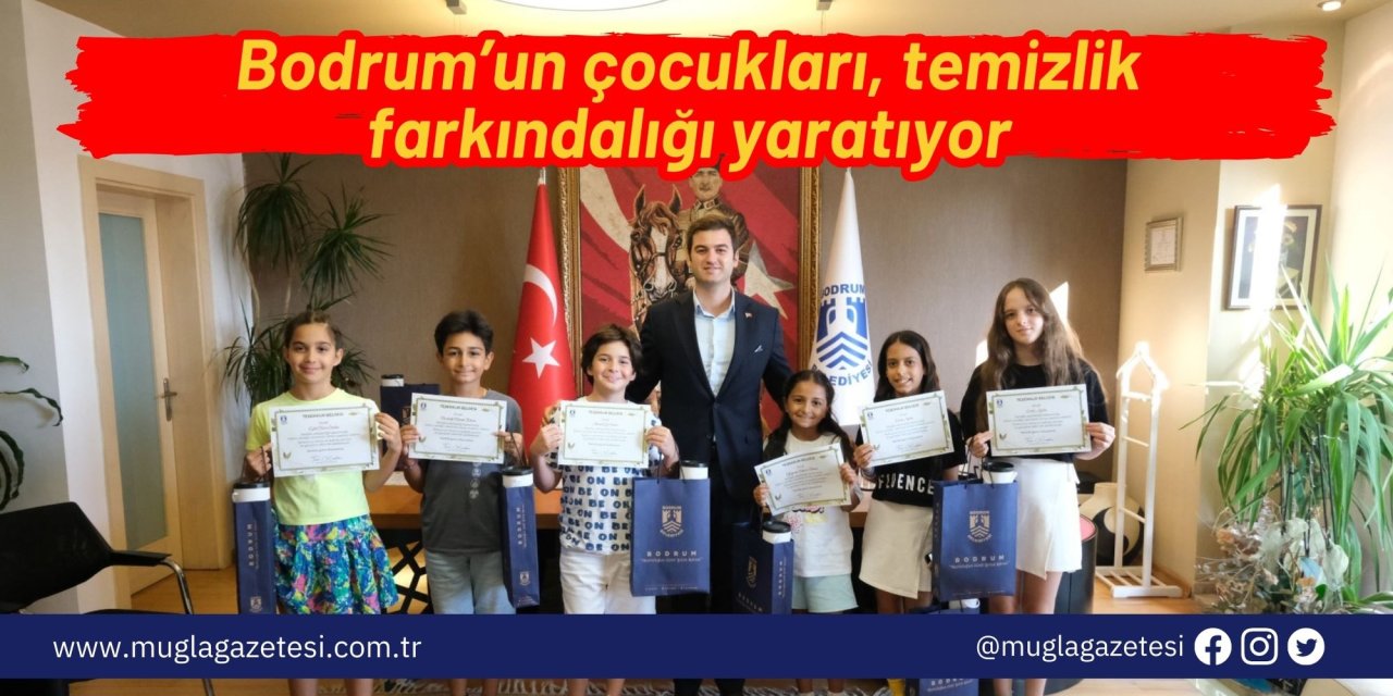 Bodrum’un çocukları, temizlik farkındalığı yaratıyor