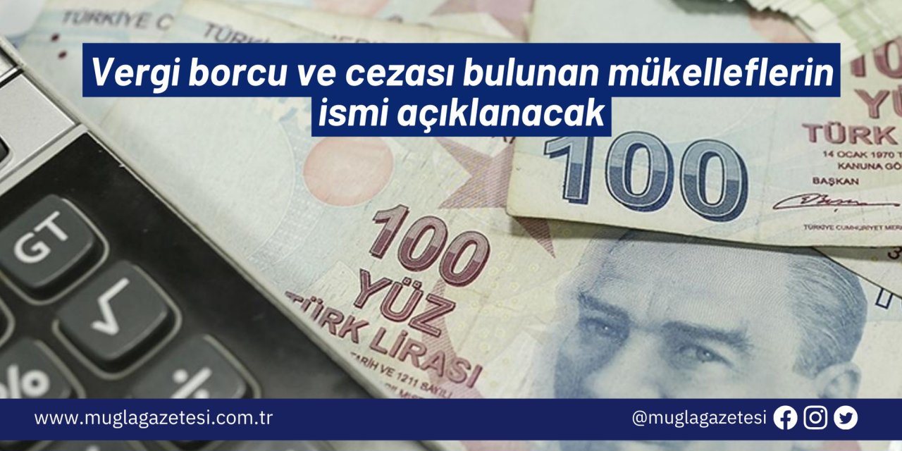 Vergi borcu ve cezası bulunan mükelleflerin ismi açıklanacak