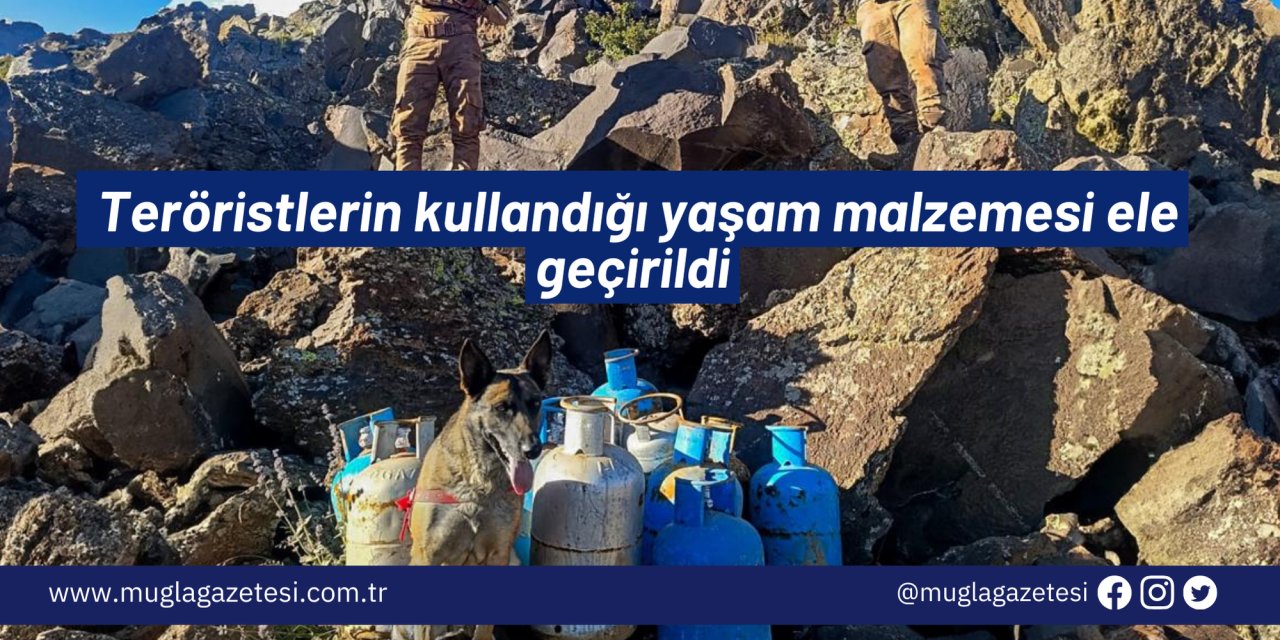 Teröristlerin kullandığı yaşam malzemesi ele geçirildi