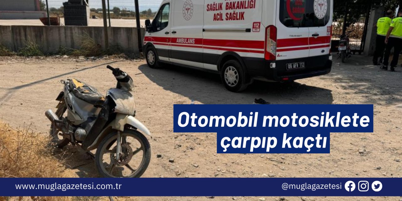 Otomobil motosiklete çarpıp kaçtı