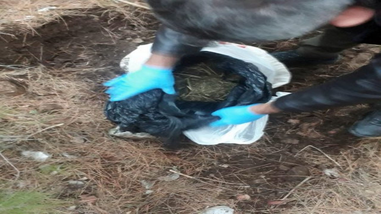 Uyuşturucuyu toprağa gömerken yakalandılar