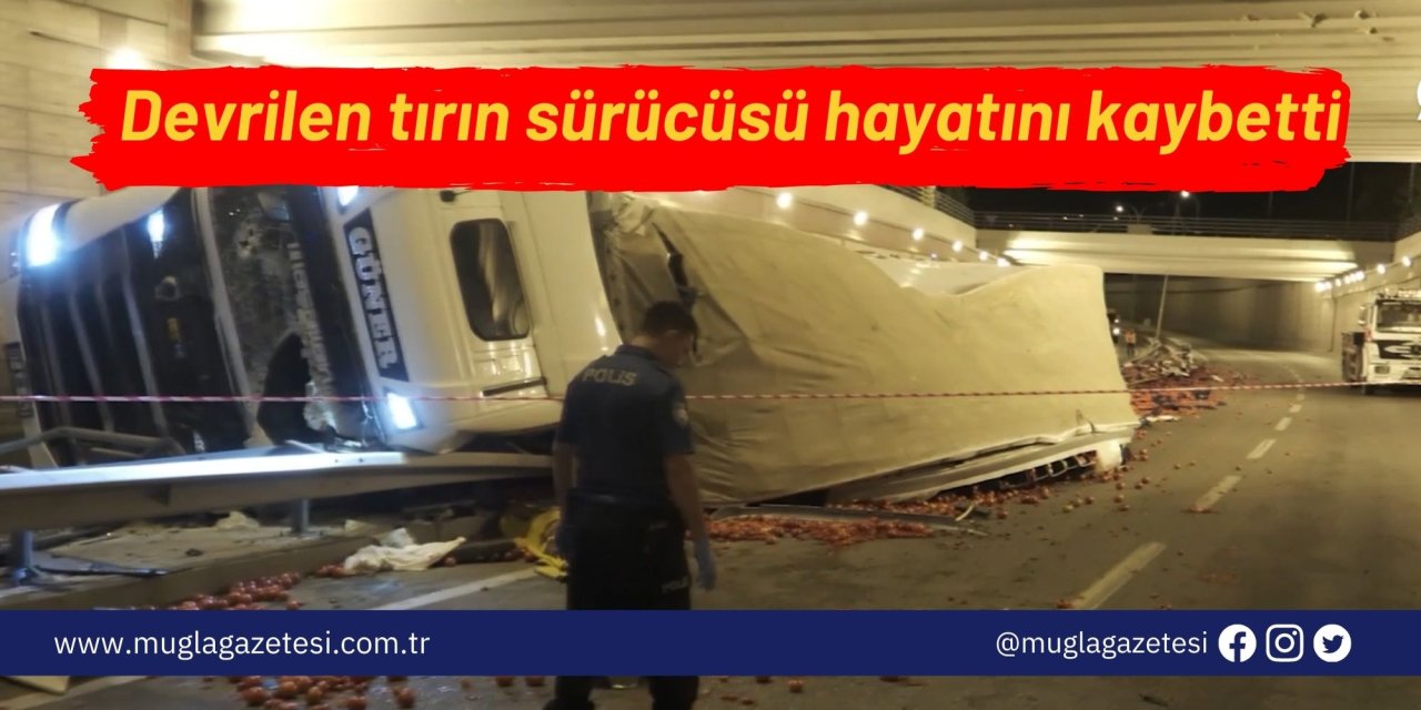Devrilen tırın sürücüsü hayatını kaybetti