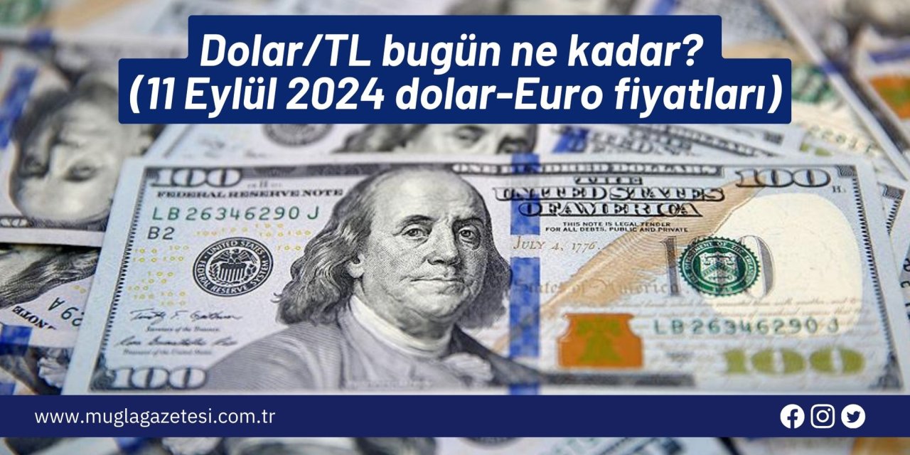 Dolar/TL bugün ne kadar? (11 Eylül 2024 dolar-Euro fiyatları)