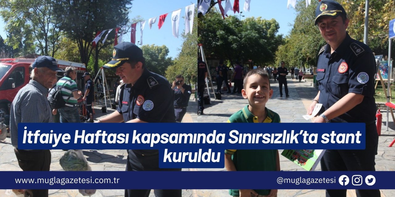 İtfaiye Haftası kapsamında Sınırsızlık’ta stant kuruldu