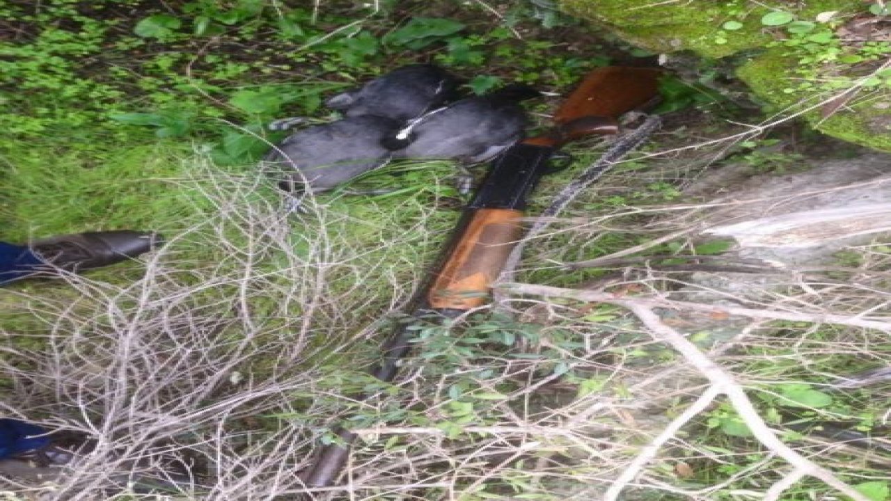 Kaçak avcı ardına bakmadan kaçtı