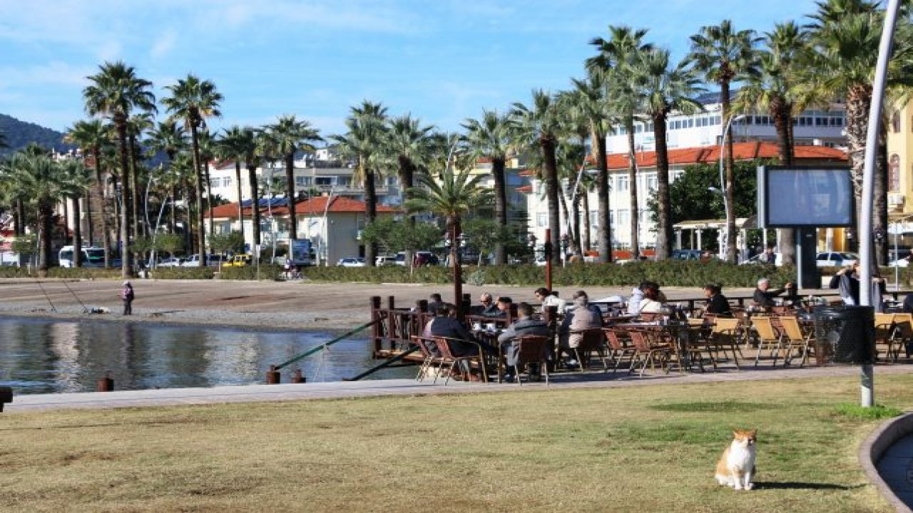 Marmaris güzel havanın tadını çıkardı