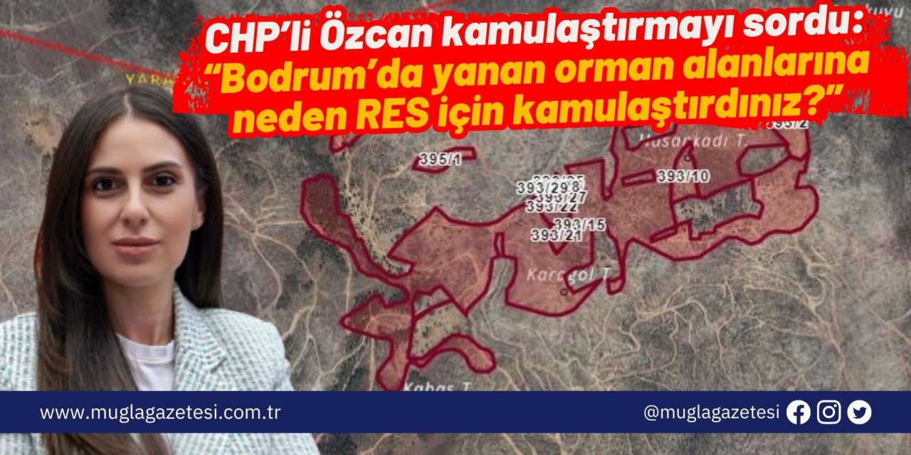 CHP’li Özcan kamulaştırmayı sordu: “Bodrum’da yanan alanları neden RES için kamulaştırdınız?”