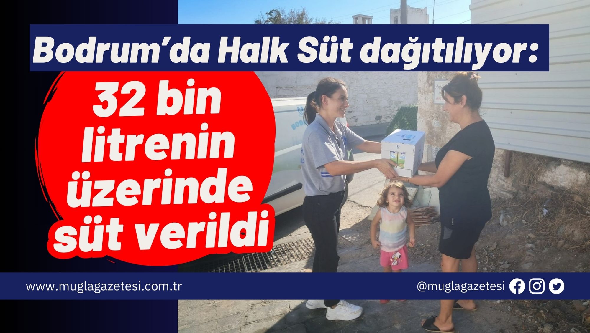 Bodrum’da Halk Süt dağıtılıyor: 32 bin litrenin üzerinde süt verildi