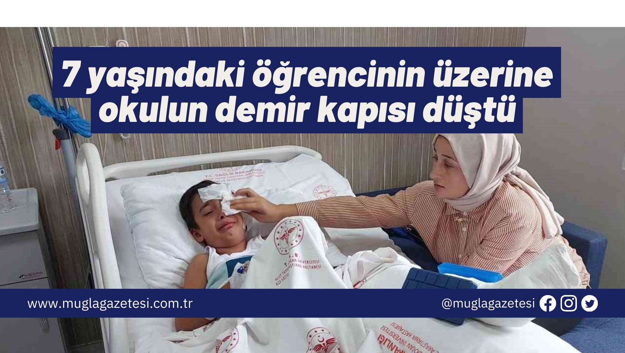 7 yaşındaki öğrencinin üzerine okulun demir kapısı düştü