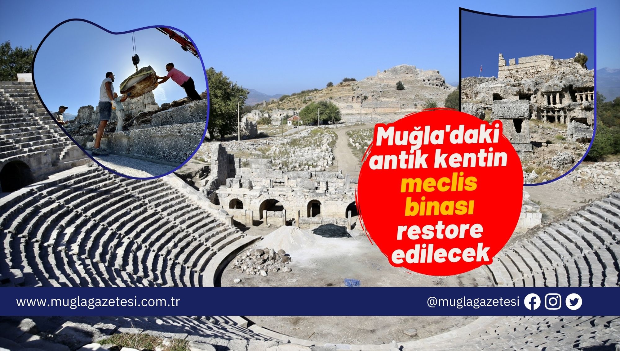 Muğla'daki antik kentin meclis binası restore edilecek