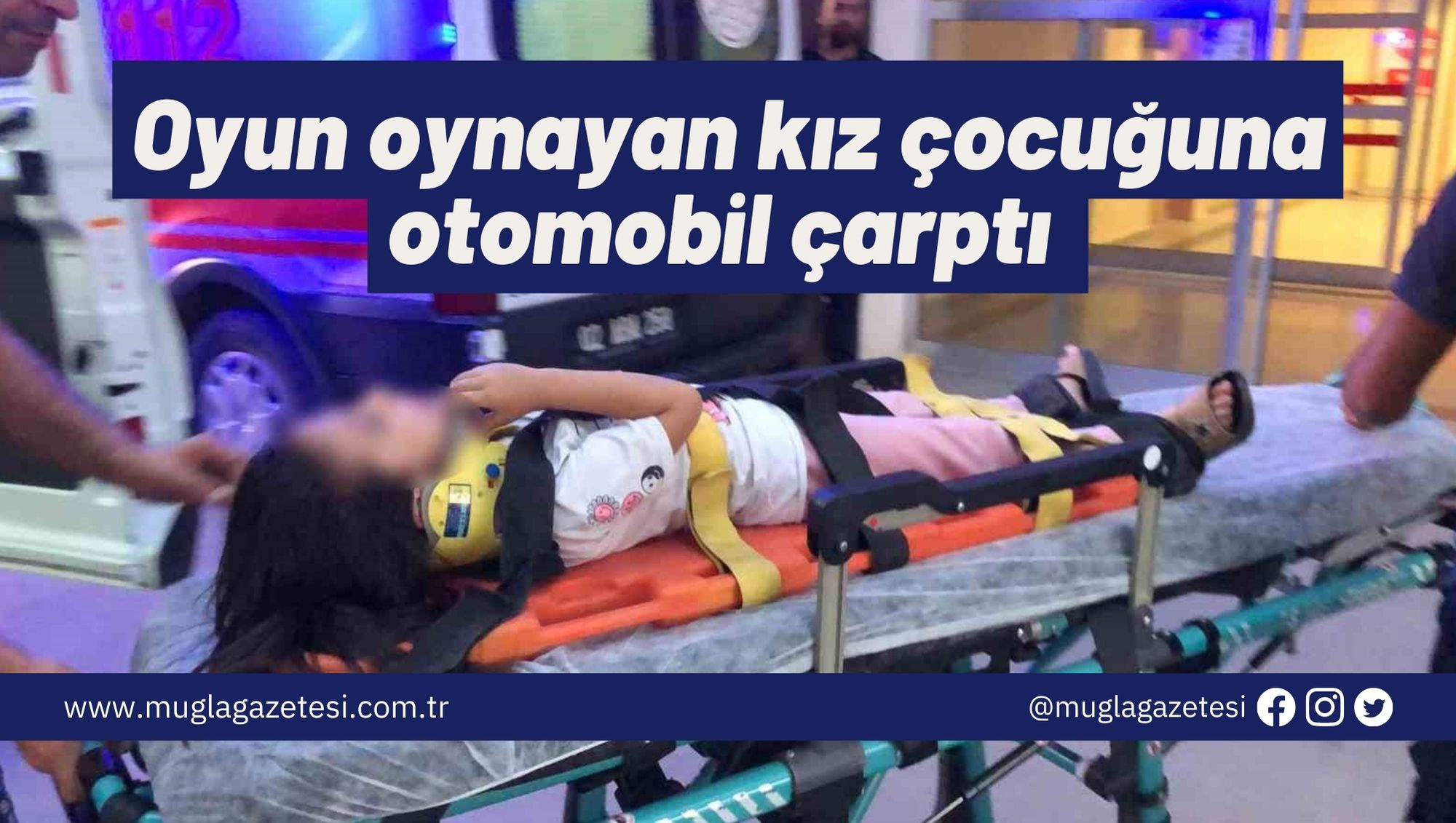 Oyun oynayan kız çocuğuna otomobil çarptı