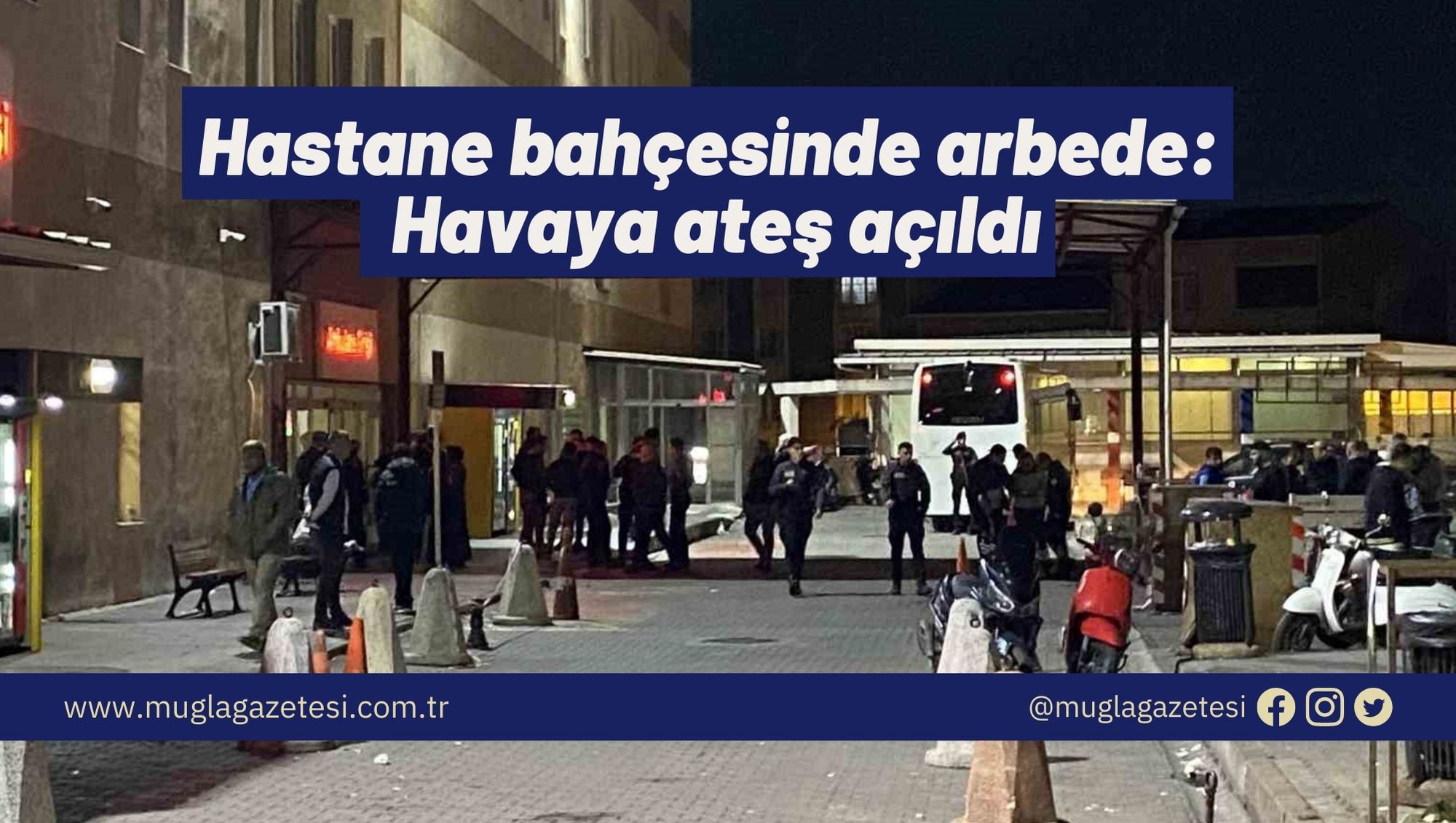 Hastane bahçesinde arbede: Havaya ateş açıldı