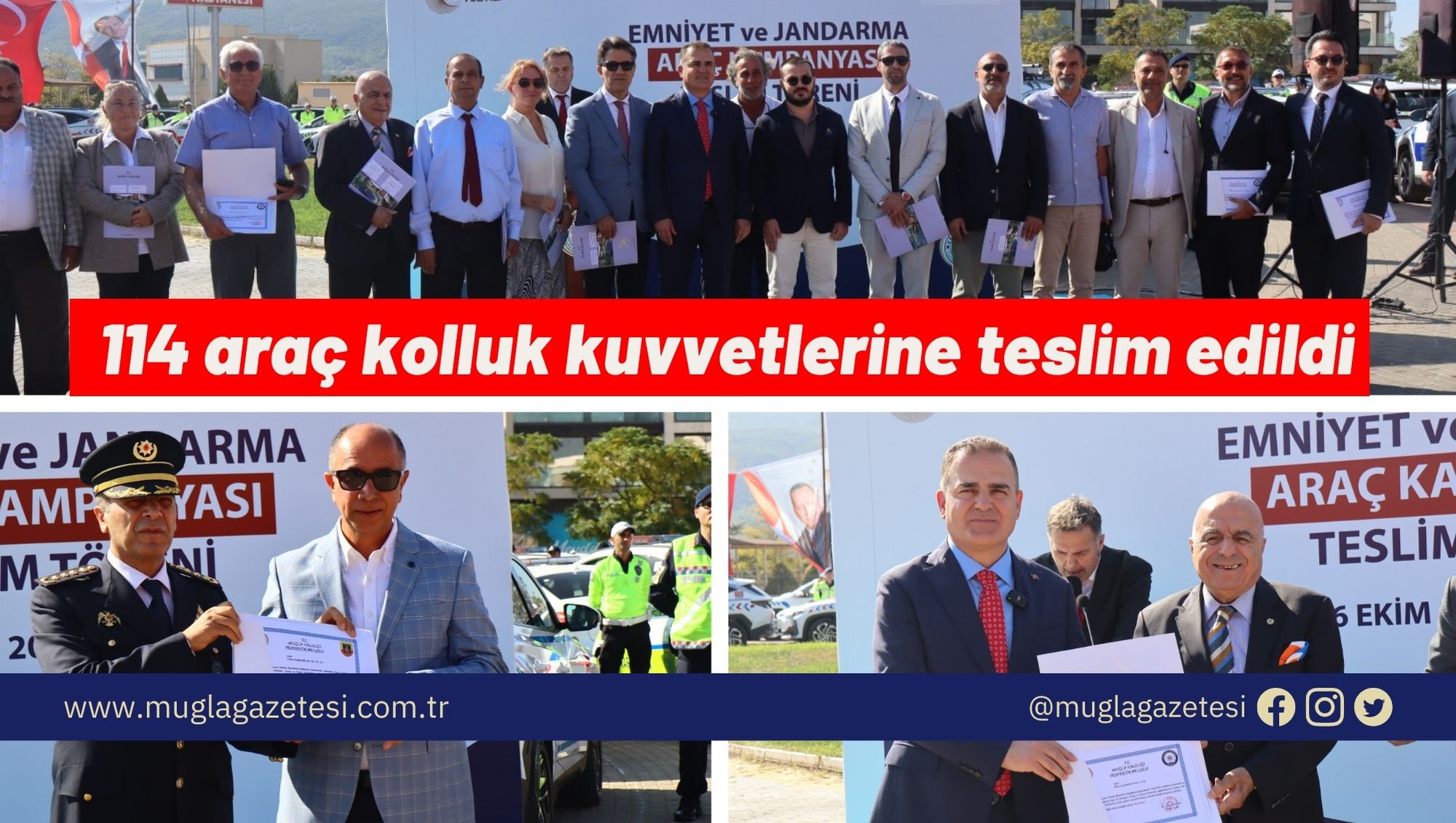 114 araç kolluk kuvvetlerine teslim edildi