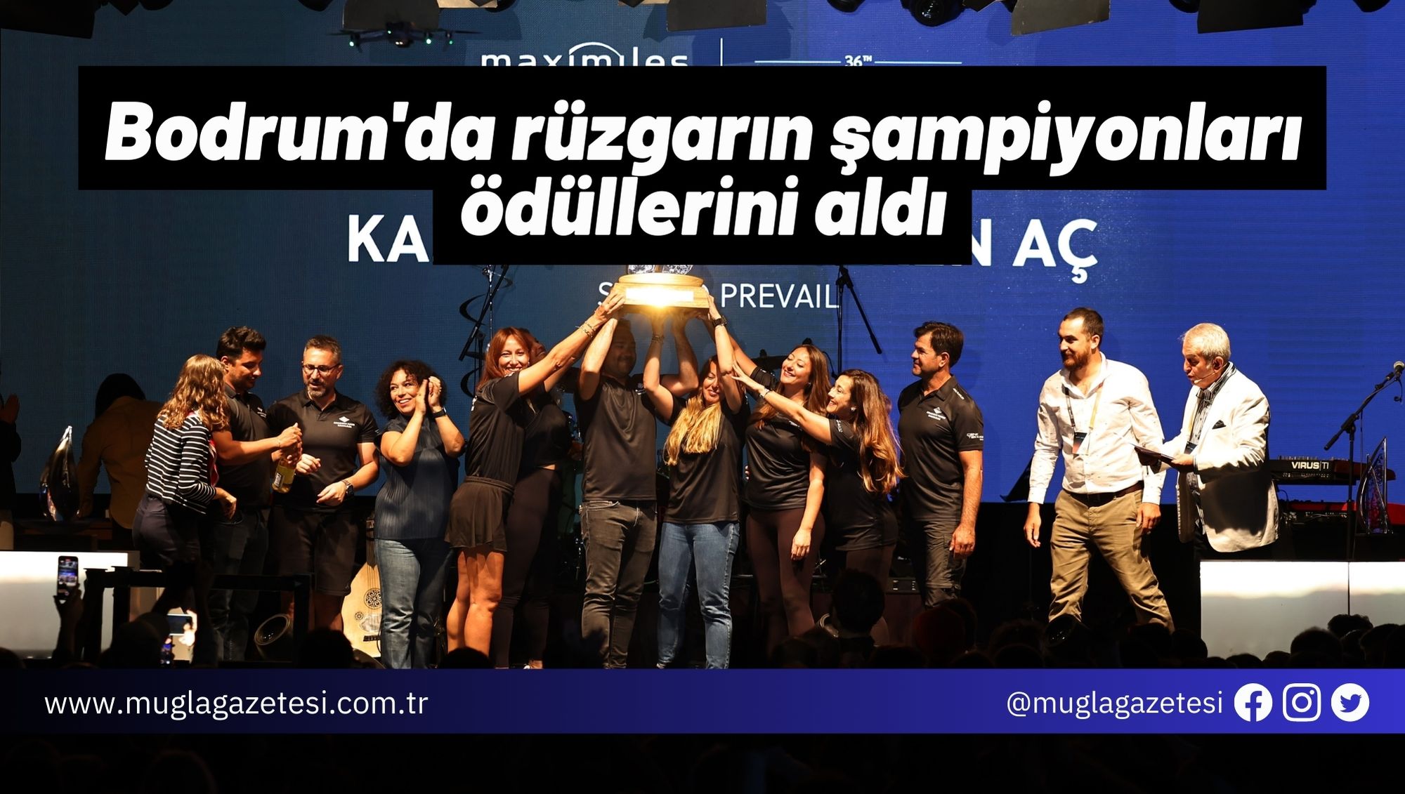 Bodrum'da rüzgarın şampiyonları ödüllerini aldı