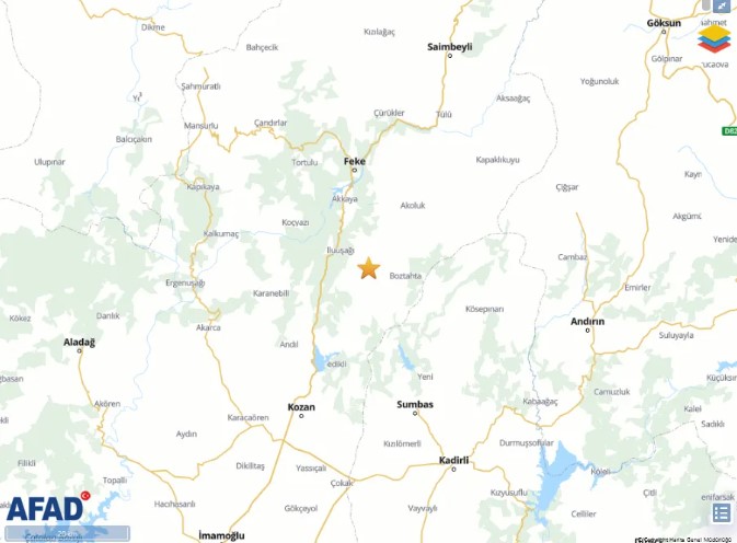 Adana'da 5 şiddetinde deprem! Çevre illerde de hissedildi