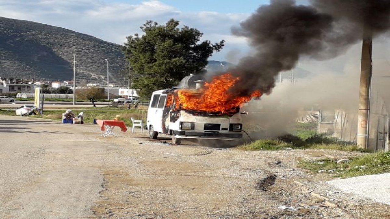 İtfaiyenin müdahale ettiği araç hareket etti