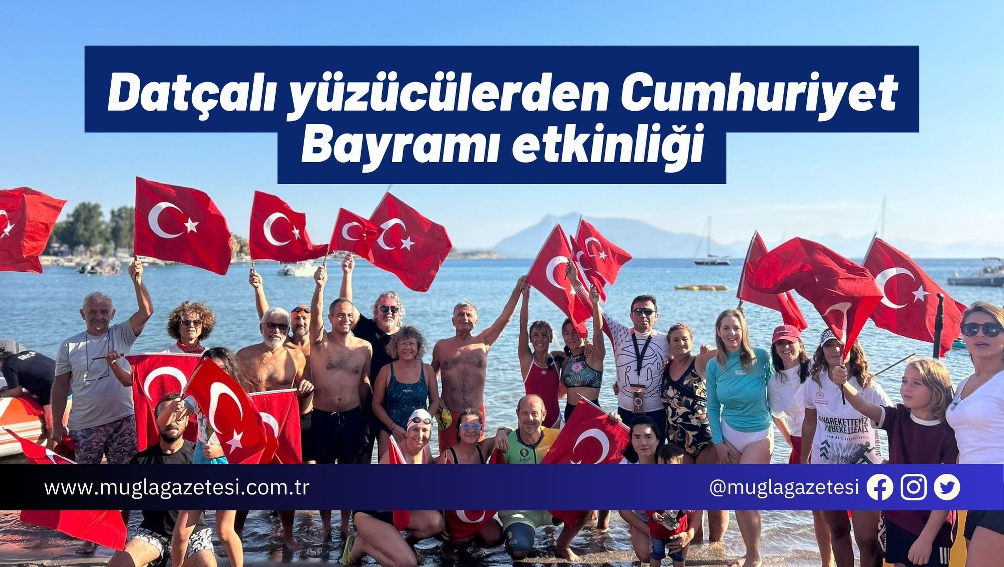Datçalı yüzücülerden Cumhuriyet Bayramı etkinliği