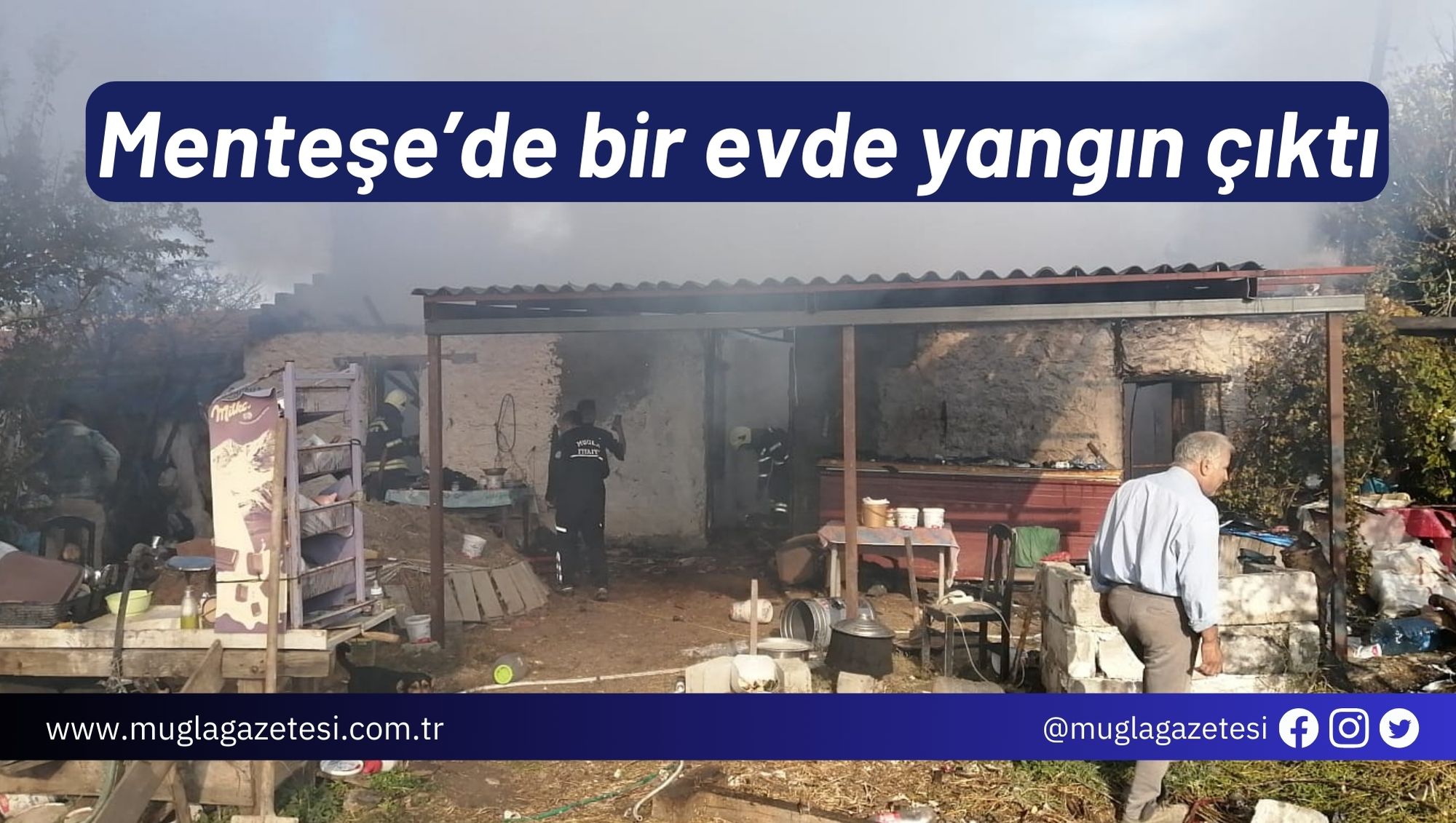 Menteşe’de bir evde yangın çıktı