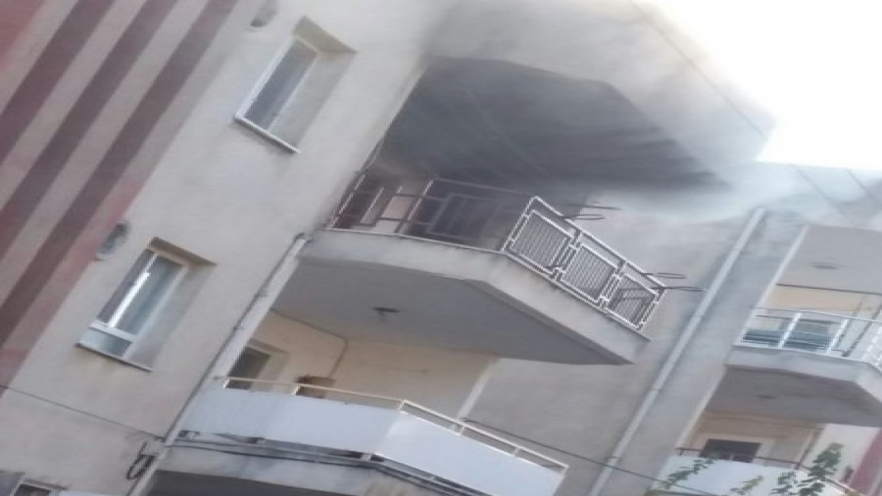 Yangında bir evde maddi hasar oluştu