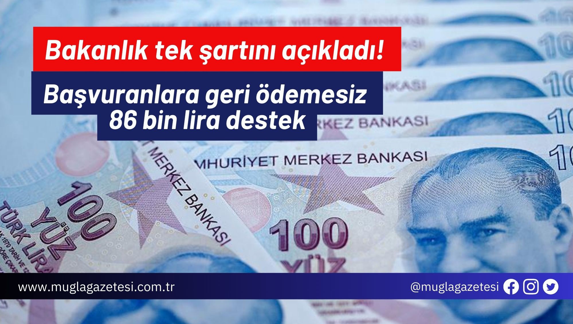 Bakanlık tek şartını açıkladı! Başvuranlara geri ödemesiz 86 bin lira destek