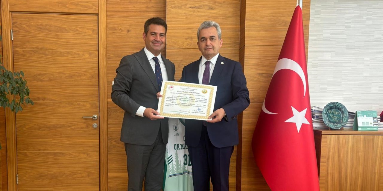 Orman Genel Müdürlüğü, Yeniköy Kemerköy Enerji'ye takdir belgesi verdi