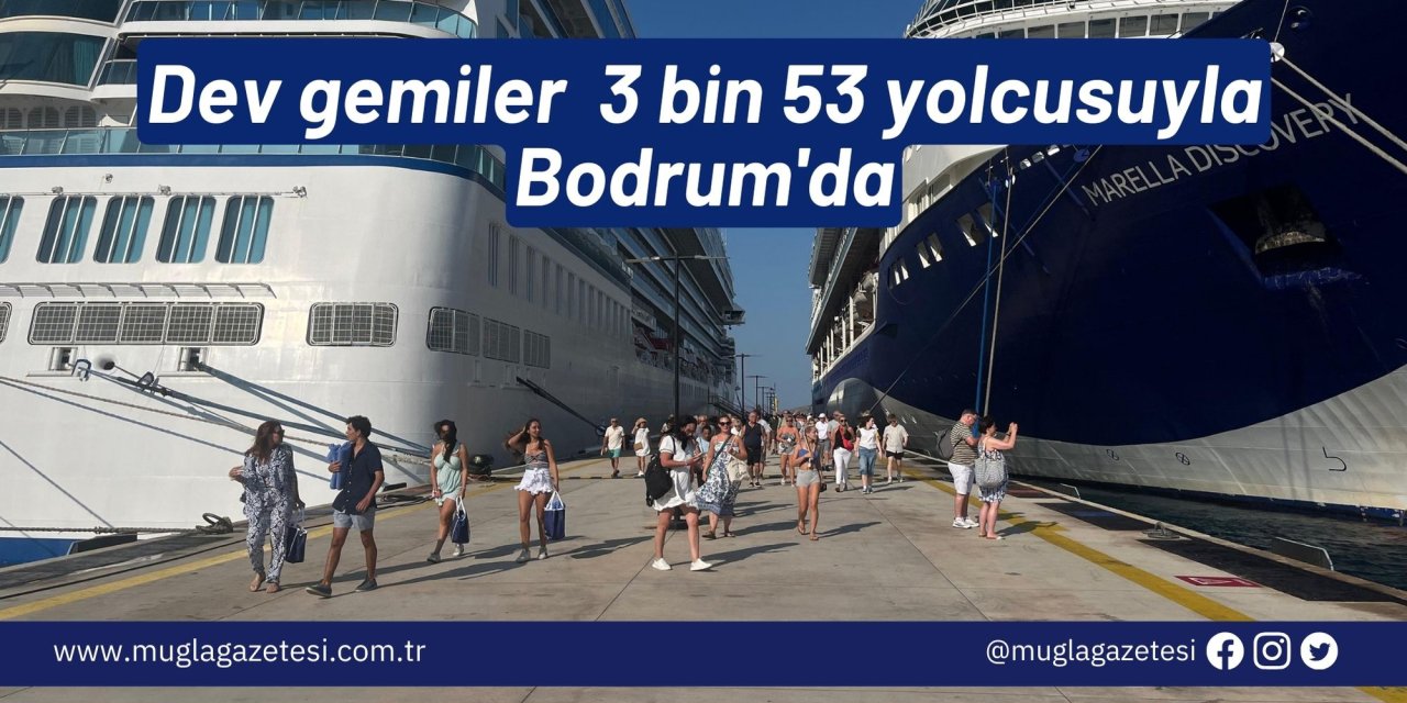 Dev gemiler  3 bin 53 yolcusuyla Bodrum'da