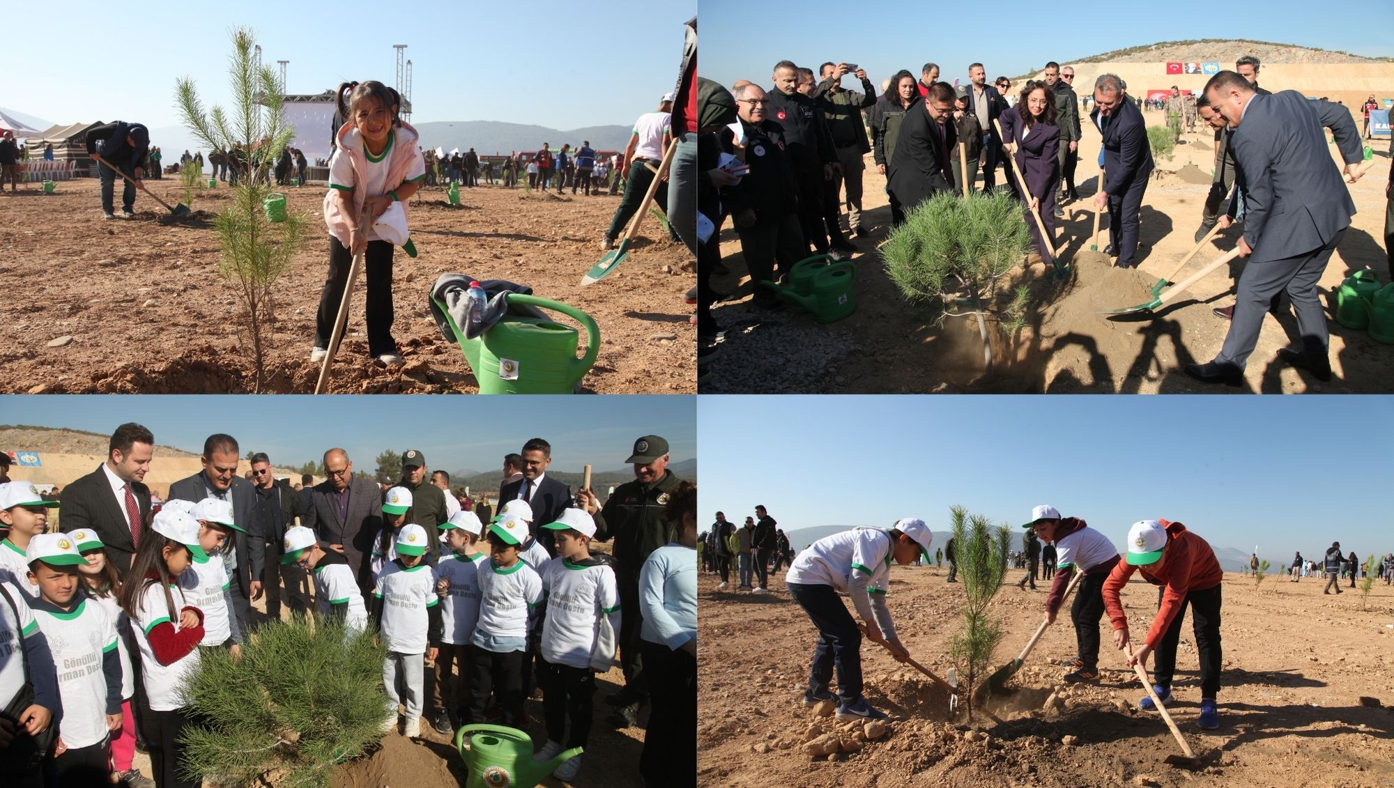 Muğla’da 20 bin 111 fidan aynı gün toprakla buluştu