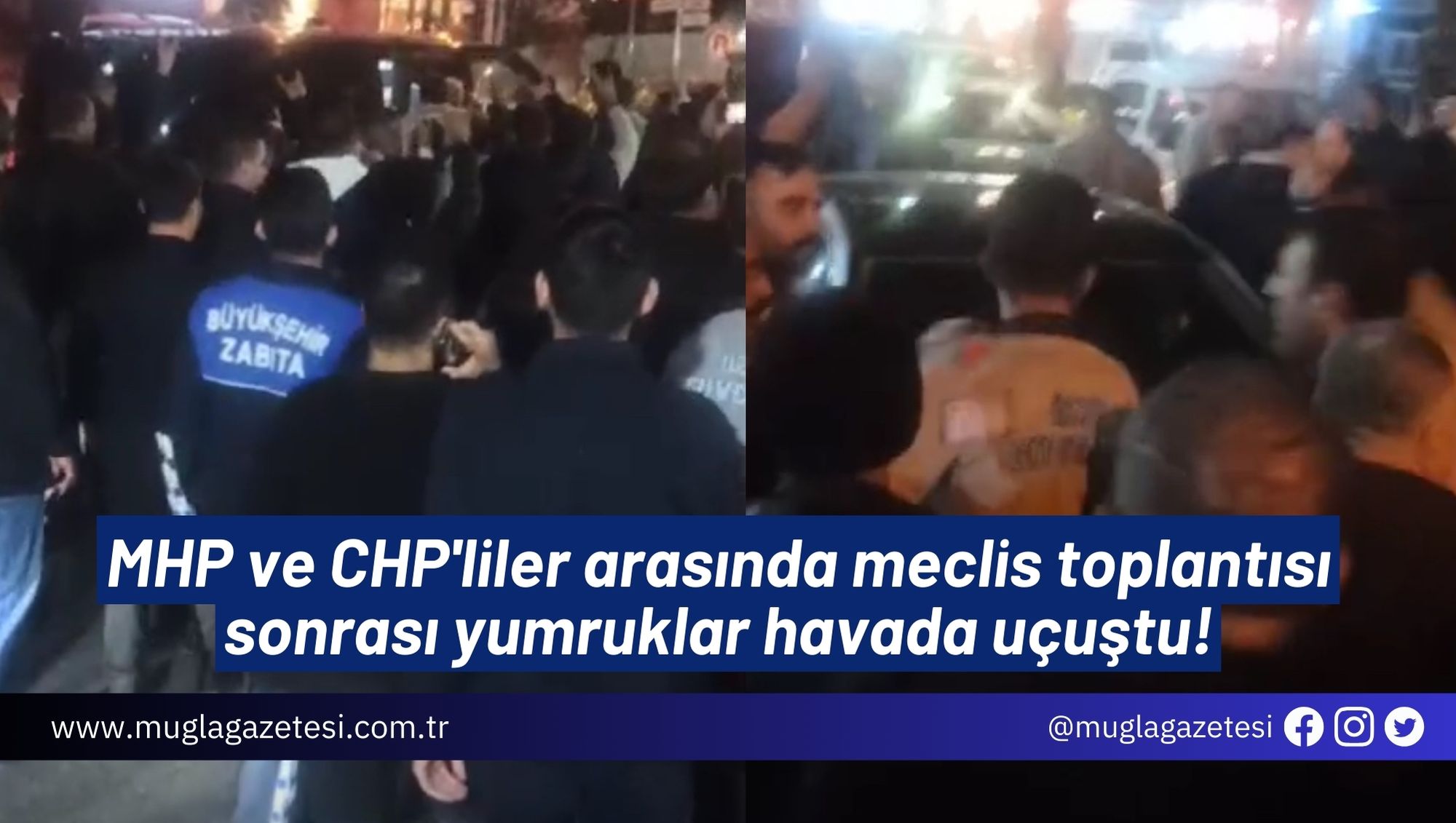 MHP ve CHP'liler arasında meclis toplantısı sonrası yumruklar havada uçuştu!
