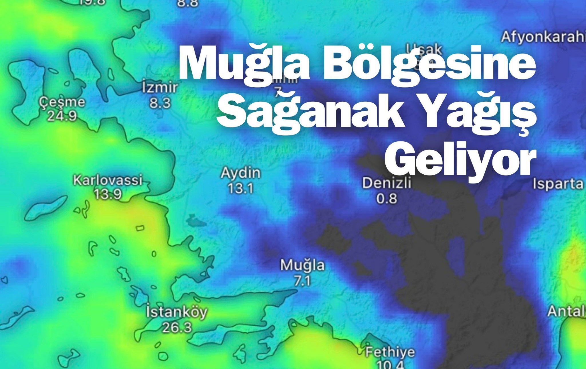 Muğla’ya gök gürültülü yağış geliyor!
