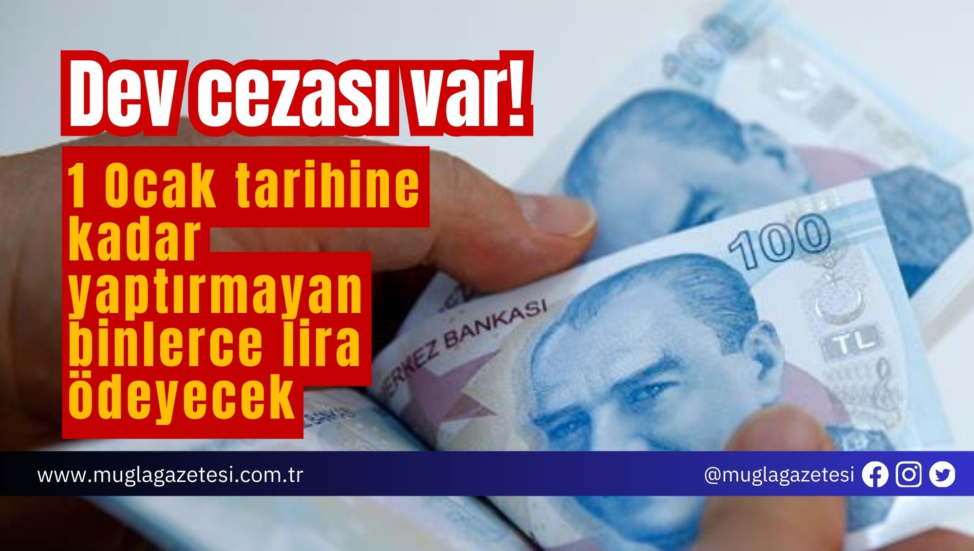 Dev cezası var! 1 Ocak tarihine kadar yaptırmayan binlerce lira ödeyecek