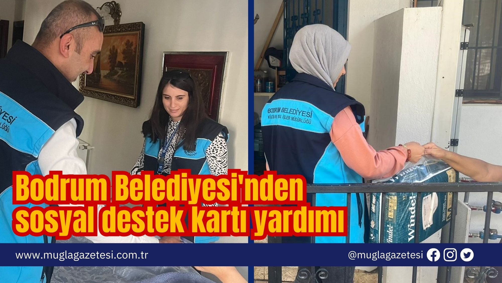 Bodrum Belediyesi'nden sosyal destek kartı yardımı