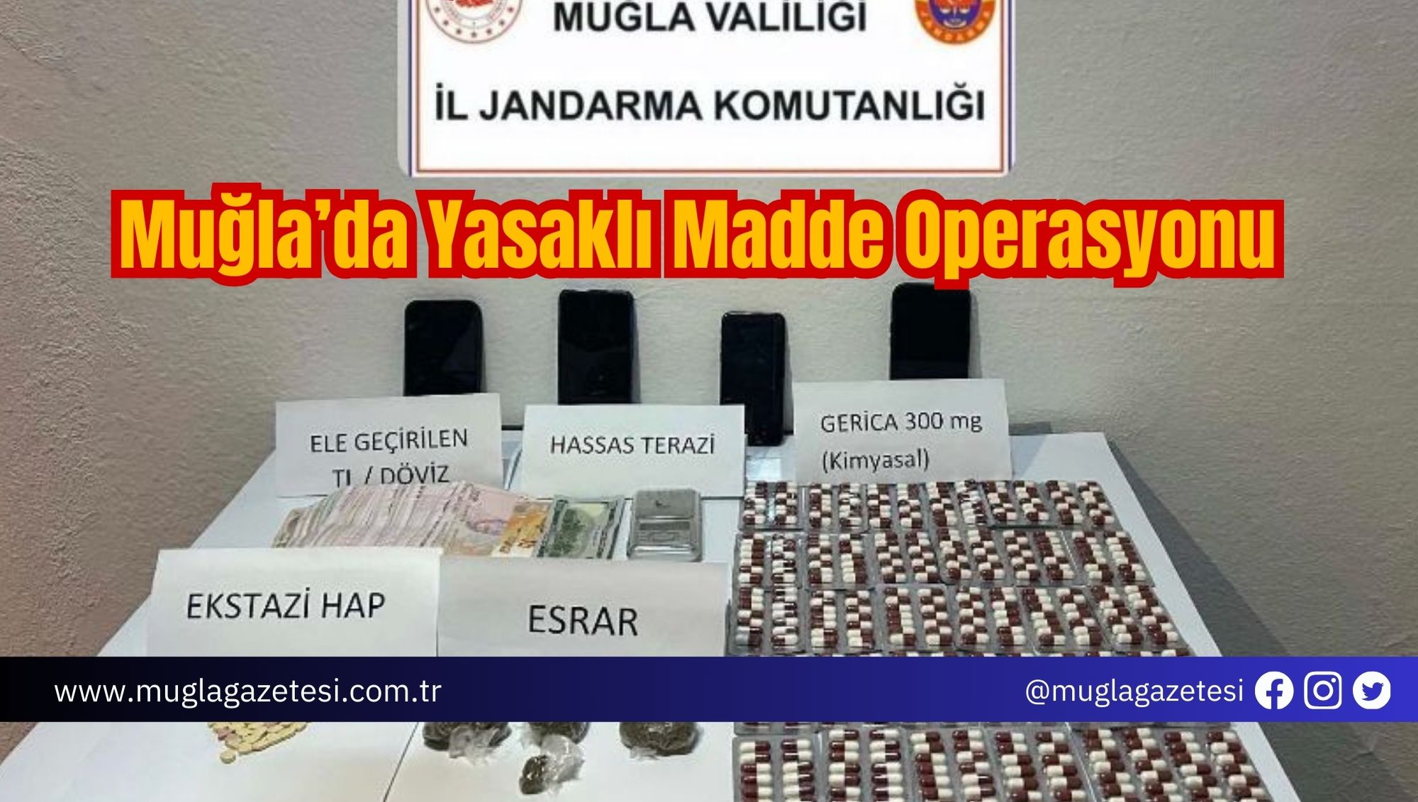 Muğla’da Yasaklı Madde Operasyonu