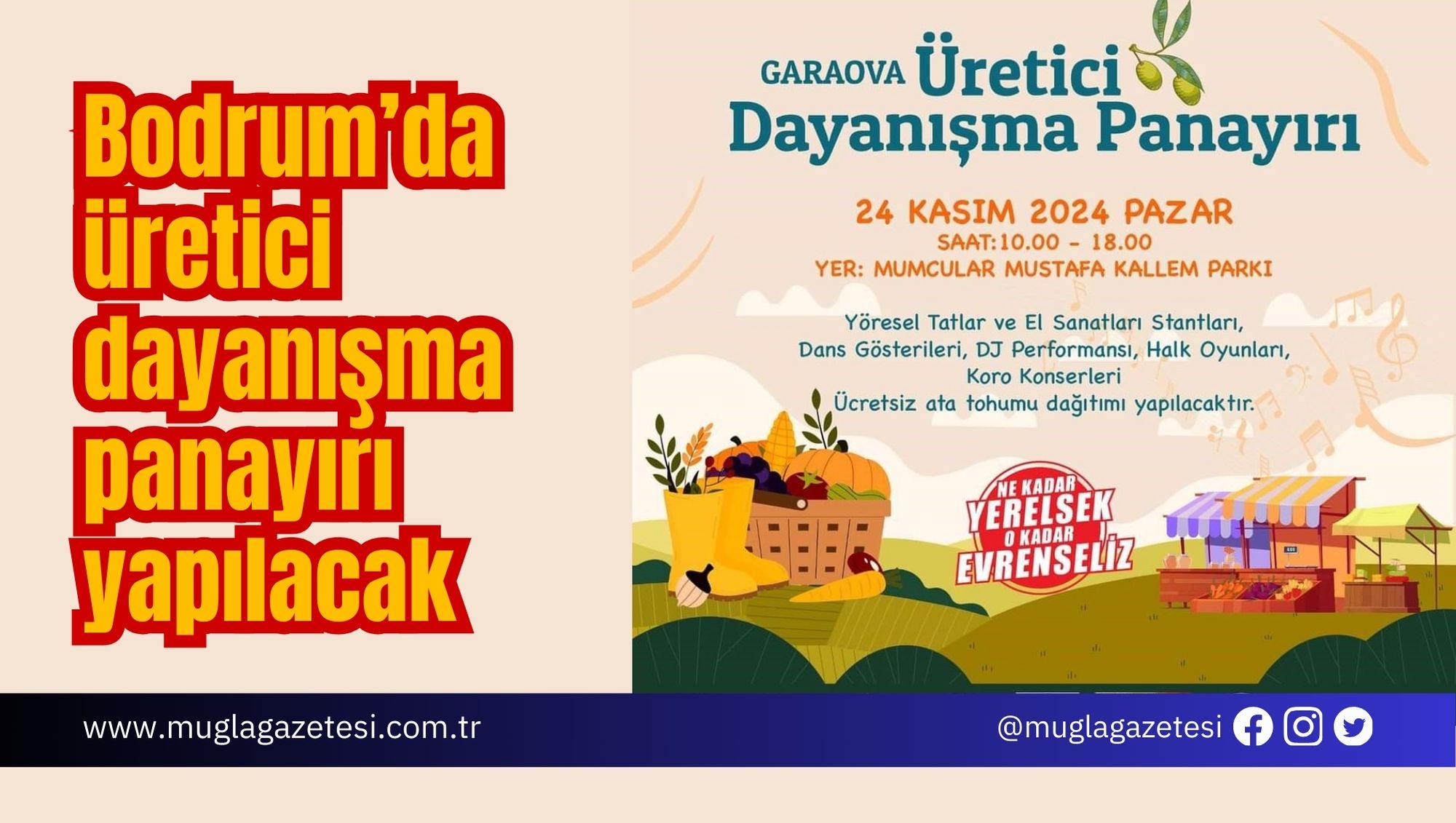 Bodrum’da üretici dayanışma panayırı yapılacak