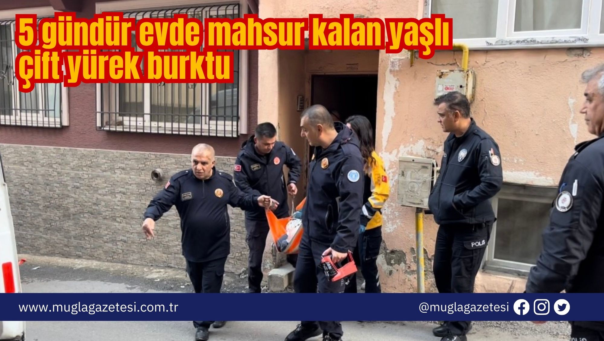 5 gündür evde mahsur kalan yaşlı çift yürek burktu