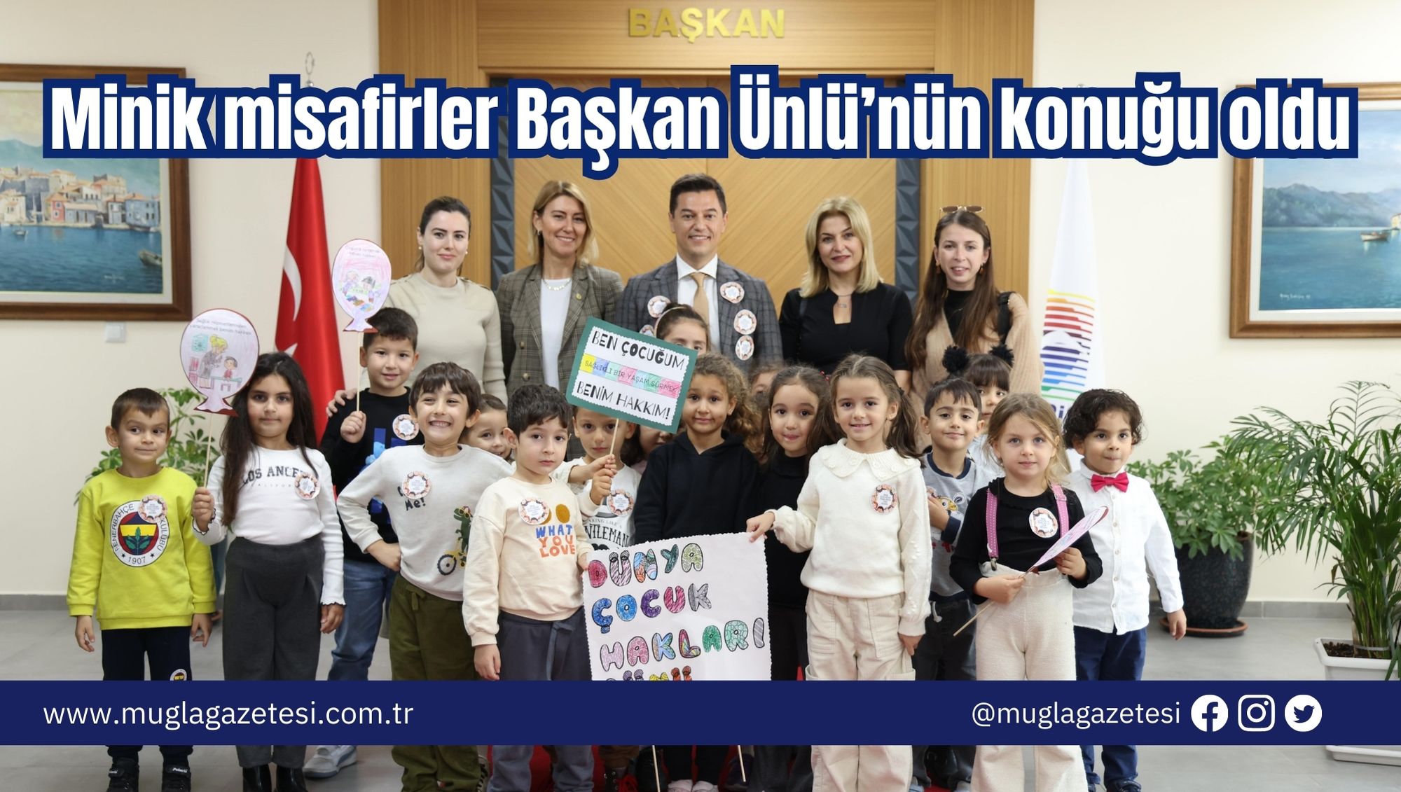 Minik misafirler Başkan Ünlü’nün konuğu oldu