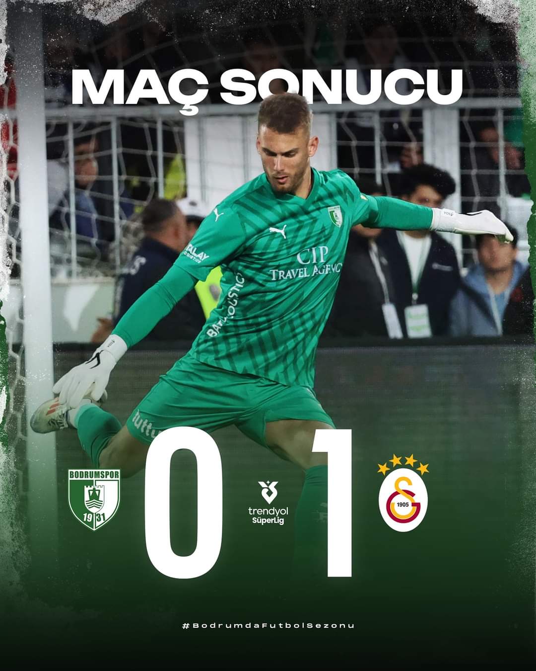 Maç sonucu geldi: Galatasaray 1 - Bodrum FK 0